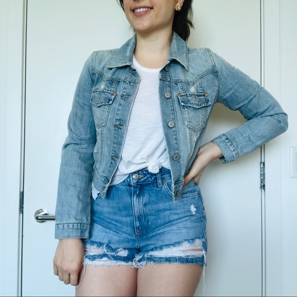 Old Navy Beaded Back Denim Jacket - Picture 2 of 11